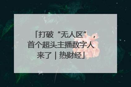 打破“无人区”，首个超头主播数字人来了｜热财经