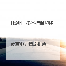 扬州：多举措保迎峰度夏电力稳定供应