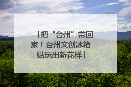 把“台州”带回家！台州文创冰箱贴玩出新花样