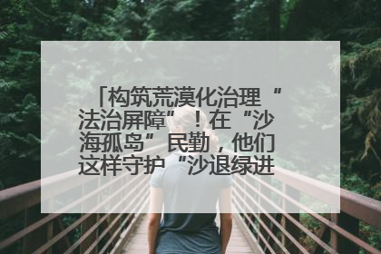 构筑荒漠化治理“法治屏障”！在“沙海孤岛”民勤，他们这样守护“沙退绿进”的生态奇迹