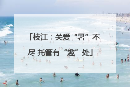 枝江：关爱“暑”不尽 托管有“趣”处