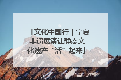 文化中国行｜宁夏 非遗展演让静态文化遗产“活”起来