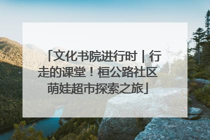 文化书院进行时｜行走的课堂！桓公路社区萌娃超市探索之旅