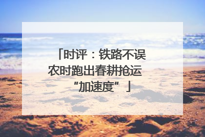 时评：铁路不误农时跑出春耕抢运“加速度”