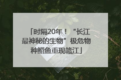 时隔20年！“长江最神秘的生物”极危物种鳤鱼重现赣江
