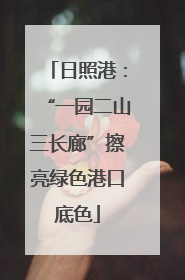 日照港：“一园二山三长廊”擦亮绿色港口底色
