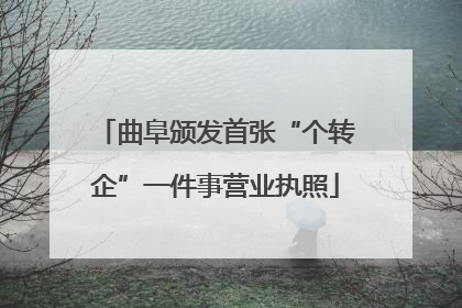 曲阜颁发首张“个转企”一件事营业执照
