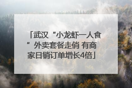 武汉“小龙虾一人食”外卖套餐走俏 有商家日销订单增长4倍