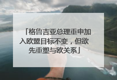 格鲁吉亚总理重申加入欧盟目标不变，但欲先重塑与欧关系