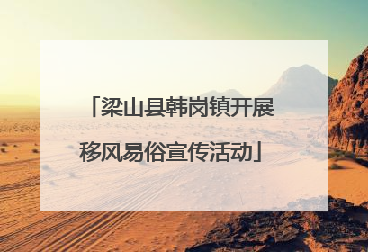 梁山县韩岗镇开展移风易俗宣传活动