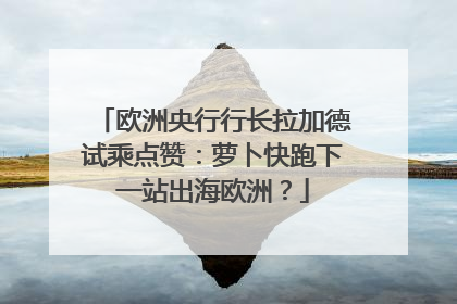 欧洲央行行长拉加德试乘点赞：萝卜快跑下一站出海欧洲？