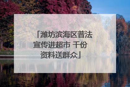 潍坊滨海区普法宣传进超市 千份资料送群众