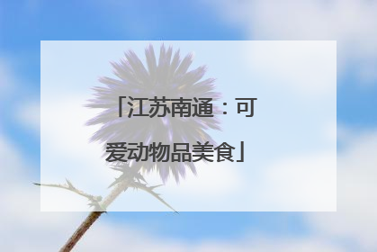 江苏南通：可爱动物品美食