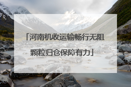 河南机收运输畅行无阻 颗粒归仓保障有力