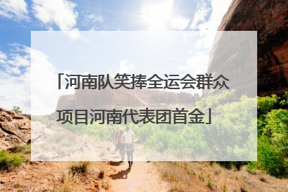 河南队笑捧全运会群众项目河南代表团首金
