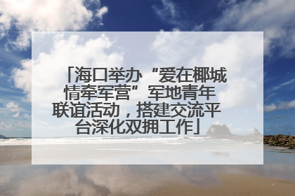 海口举办“爱在椰城 情牵军营”军地青年联谊活动，搭建交流平台深化双拥工作