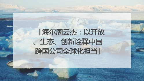 海尔周云杰：以开放、生态、创新诠释中国跨国公司全球化担当