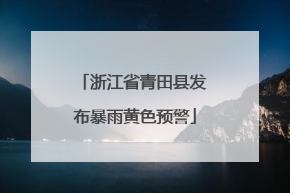 浙江省青田县发布暴雨黄色预警