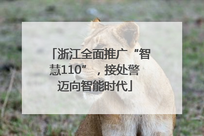 浙江全面推广“智慧110”，接处警迈向智能时代