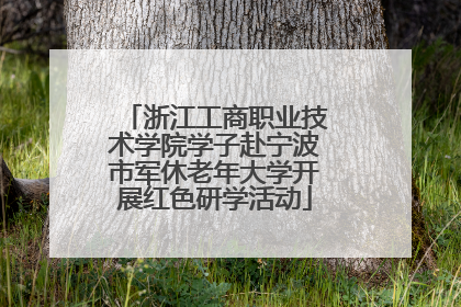 浙江工商职业技术学院学子赴宁波市军休老年大学开展红色研学活动