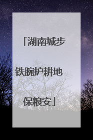 湖南城步铁腕护耕地保粮安