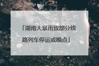 湖南大暴雨致部分线路列车停运或晚点