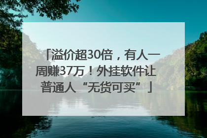 溢价超30倍，有人一周赚37万！外挂软件让普通人“无货可买”