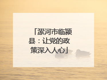 漯河市临颍县：让党的政策深入人心