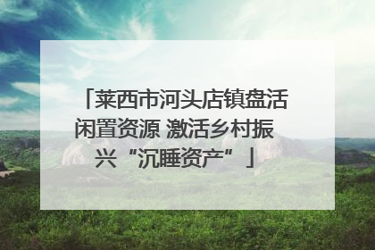 莱西市河头店镇盘活闲置资源 激活乡村振兴“沉睡资产”