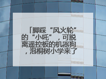 脚踩“风火轮”的“小吒”，可脱离遥控板的机器狗，泡桐树小学来了新朋友！