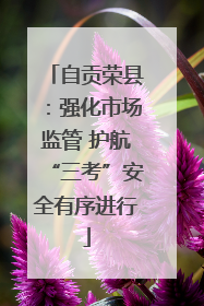 自贡荣县：强化市场监管 护航“三考”安全有序进行