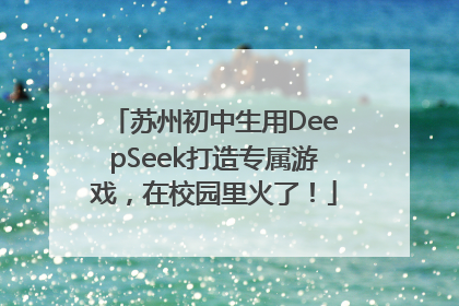 苏州初中生用DeepSeek打造专属游戏，在校园里火了！