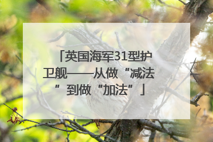 英国海军31型护卫舰——从做“减法”到做“加法”