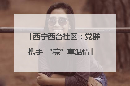 西宁西台社区：党群携手 “粽”享温情