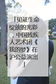 见证生命绽放的光彩，中国残疾人艺术团《我的梦》在沪公益演出
