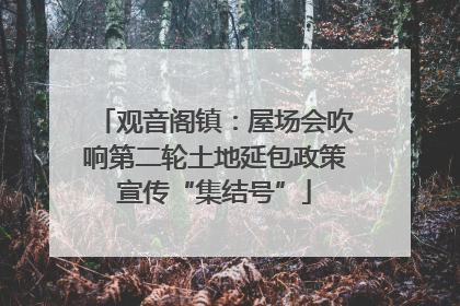 观音阁镇：屋场会吹响第二轮土地延包政策宣传“集结号”