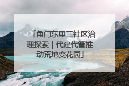 角门东里三社区治理探索｜代建代管推动荒地变花园