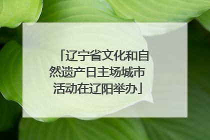 辽宁省文化和自然遗产日主场城市活动在辽阳举办