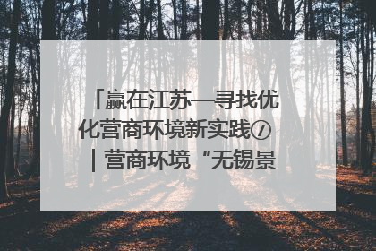 赢在江苏—寻找优化营商环境新实践⑦｜营商环境“无锡景”，原来长这样