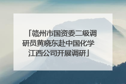 赣州市国资委二级调研员黄晓东赴中国化学江西公司开展调研