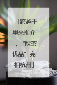 跨越千里来推介，“陕茶优品”亮相杭州