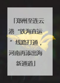 郑州至连云港“铁海直运”线路打通，河南再添出海新通道