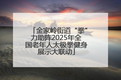 金家岭街道“拳”力助阵2025年全国老年人太极拳健身展示大联动