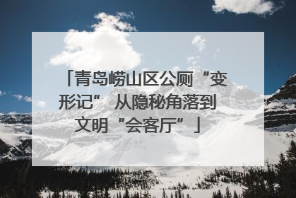 青岛崂山区公厕“变形记” 从隐秘角落到文明“会客厅”