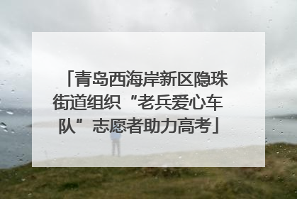 青岛西海岸新区隐珠街道组织“老兵爱心车队”志愿者助力高考