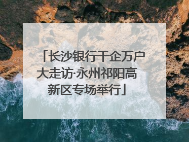 长沙银行千企万户大走访·永州祁阳高新区专场举行