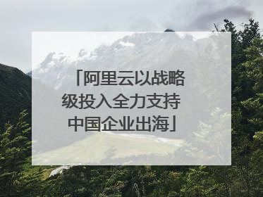阿里云以战略级投入全力支持中国企业出海