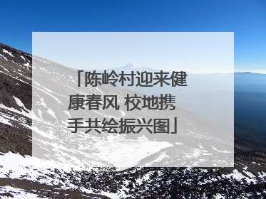 陈岭村迎来健康春风 校地携手共绘振兴图