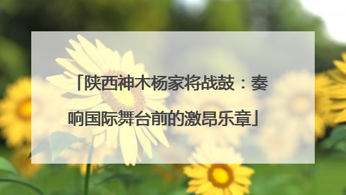 陕西神木杨家将战鼓：奏响国际舞台前的激昂乐章