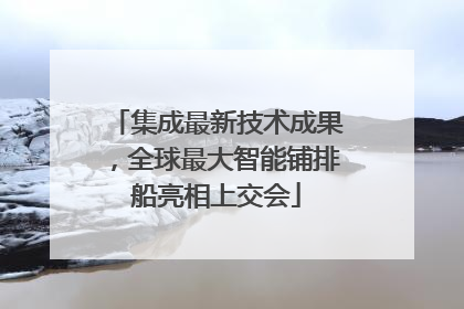 集成最新技术成果，全球最大智能铺排船亮相上交会